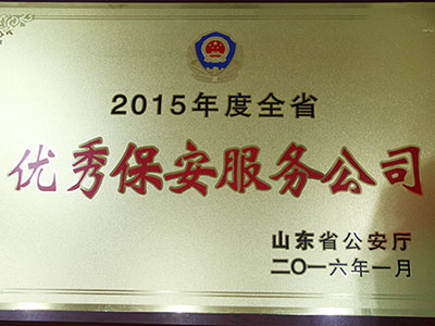 2015年度優秀保安服務公司